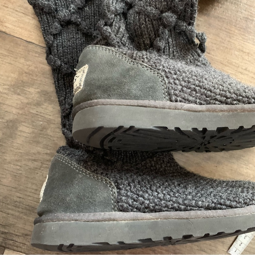 UGG Australia argyle lattice knit gray boots - Picture 7 of 11